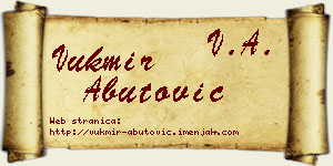 Vukmir Abutović vizit kartica